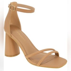 BCBGeneration Ankle Strap Strappy Patria Sexy Heels Sandals Tan